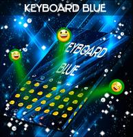 Keyboard Theme Blue Stars capture d'écran 2