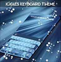 Icicles Keyboard Theme Affiche