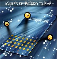 Icicles Keyboard Theme imagem de tela 2