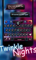 Twinkle Night GOKeyboard Theme पोस्टर