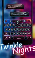 Twinkle Night GOKeyboard Theme Affiche