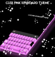 Cute Pink Keyboard Theme الملصق