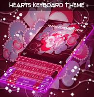 Hearts Keyboard Theme Affiche