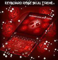 Keyboard Rose Skull Theme Affiche