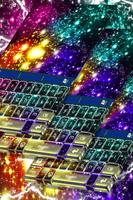 Rainbow Glitter Keyboard For Huawei постер