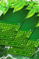 Keyboard Green Leaf Theme poster