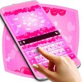 ikon Keyboard Hot Pink Hearts Theme