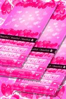Keyboard Hot Pink Hearts Theme Plakat