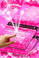 Keyboard Hot Pink Hearts Theme screenshot 2