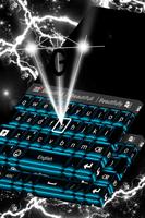 Neon Blue Keyboard Free capture d'écran 3