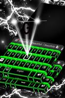 Neon Green Keyboard poster