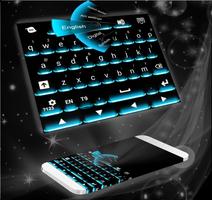 Neon Theme Keyboard Phone Affiche