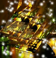 Paris Lights Theme Keyboard Affiche