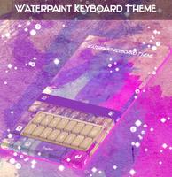 Watercolor Theme Keyboard Affiche