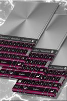 Pink Chrome Keyboard Theme Affiche