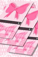 Pink Bow Keyboard Theme Affiche