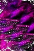 Pink Galaxy Keyboard Affiche