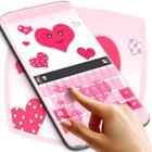 Pink Hearts Keyboard icône