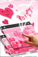 Pink Hearts Keyboard تصوير الشاشة 1