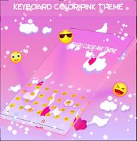 Keyboard Color Pink Theme Affiche