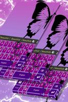 Purple Butterfly Keyboard poster