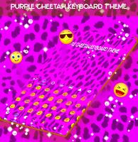 Purple Cheetah Keyboard Theme poster