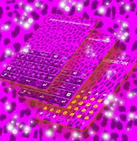 Purple Cheetah Keyboard Theme Ekran Görüntüsü 1