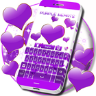 Purple Hearts Keyboard icône