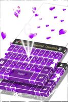 Purple Hearts Keyboard Affiche