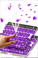 Purple Hearts Keyboard Ekran Görüntüsü 1
