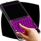 Фиолетовая неоновая клавиатура иконка