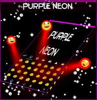 Purple Neon Keyboard Theme Ekran Görüntüsü 2