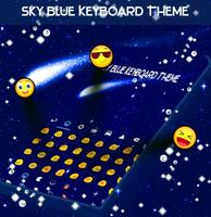 Sky Blue Keyboard Theme syot layar 1