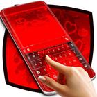 Stylish Red Love Keyboard simgesi