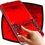 Stylish Red Love Keyboard أيقونة