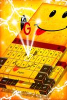Yellow Emoji Keyboard Affiche