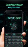 Black Tech GO Keyboard Theme ảnh chụp màn hình 2