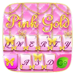 Pink Gold GO Keyboard Theme APK Herunterladen