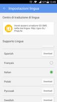 GO SMS Pro Italian language pa تصوير الشاشة 1