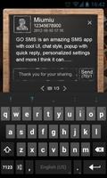 GO SMS Pro BlackBoard PopupThe Ekran Görüntüsü 1