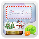GO SMS Pro Snowlove Popup them biểu tượng