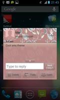 GO SMS Pink Flower Theme اسکرین شاٹ 2