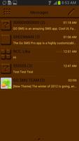GO SMS Chocolate Theme تصوير الشاشة 1