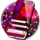 Beautiful Purple Flowers SMS Theme icône