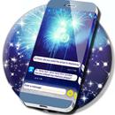 Blue Fireworks SMS Theme APK