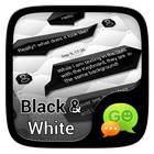 (FREE)GO SMS BLACK&WHITE THEME أيقونة