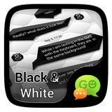 (FREE)GO SMS BLACK&WHITE THEME icône