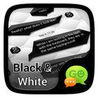 (FREE)GO SMS BLACK&WHITE THEME icône