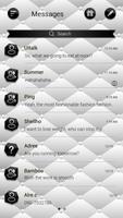 (FREE)GO SMS BLACK&WHITE THEME Screenshot 1