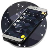 3D Black SMS Theme 2018 icône